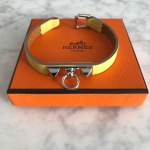 Hermes mini Rivale in souffre, size XS.